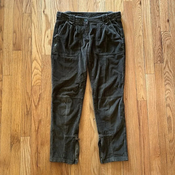 Etro sz EU 40 or US  cropped ankle cords in mushroom brown zip fly and zip ankle - Picture 2 of 7